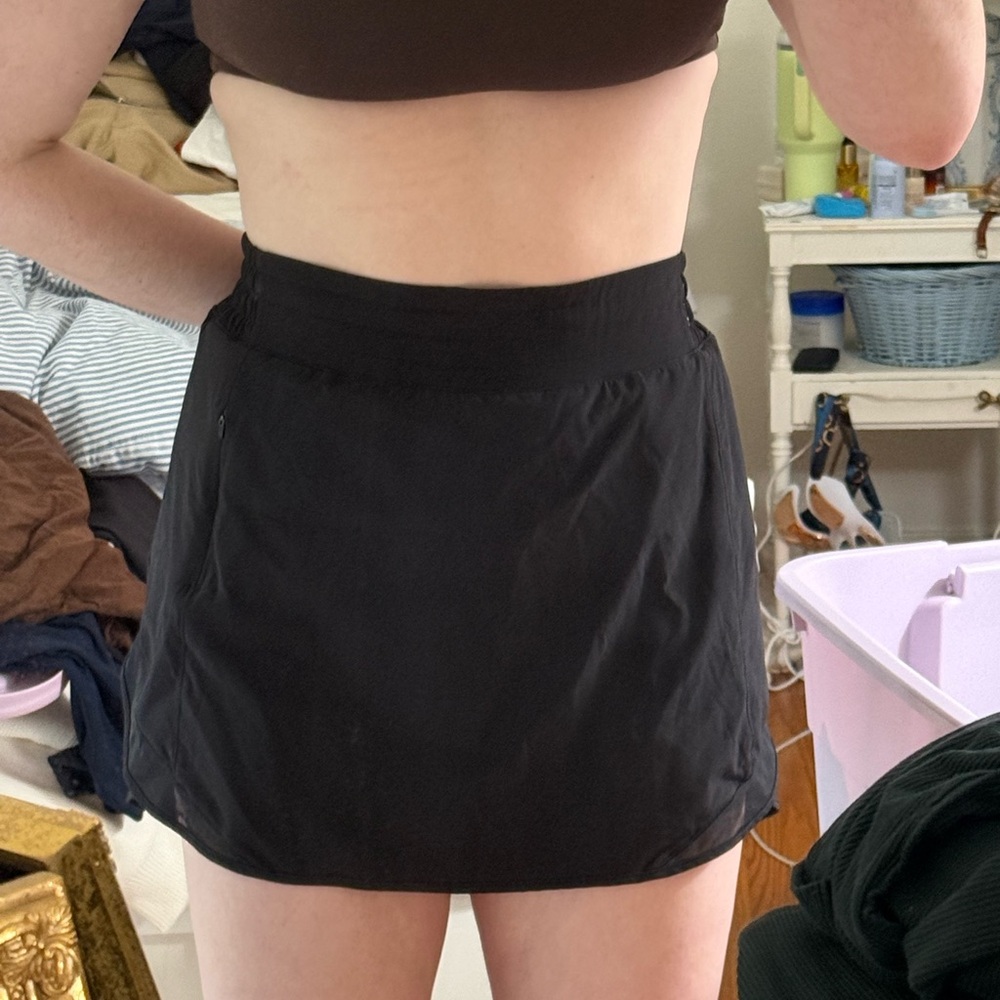 Lululemon Black Tennis Skirt with Built In Shorts